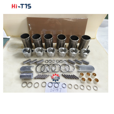 6D14T Kit motore per escavatore E120 E140 E180 Fornitore, pistone, anello, valvole, busco, kit di guarnizione completa