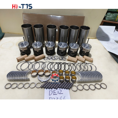 DE12 nome del motore dell'escavatore kit di rivestimento del cilindro completo con rivestimento del pistone valvole anulare di busco completo kit di guarnizione