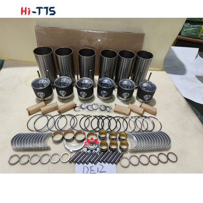 DE12 nome del motore dell'escavatore kit di rivestimento del cilindro completo con rivestimento del pistone valvole anulare di busco completo kit di guarnizione