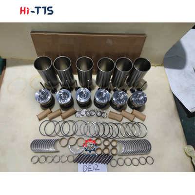 DE12 nome del motore dell'escavatore kit di rivestimento del cilindro completo con rivestimento del pistone valvole anulare di busco completo kit di guarnizione