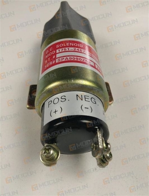 Prezzo buono L'elettrovalvola a solenoide di arresto del motore diesel dell'escavatore, il combustibile diesel 24V ha chiuso l'elettrovalvola a solenoide 1751-2467UIB1S5A in linea