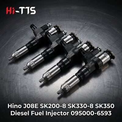 Prezzo buono Iniettore di carburante 095000-6593 per escavatore cingolato Hino J08E per motore SK200-8 SK330-8 SK350 in linea