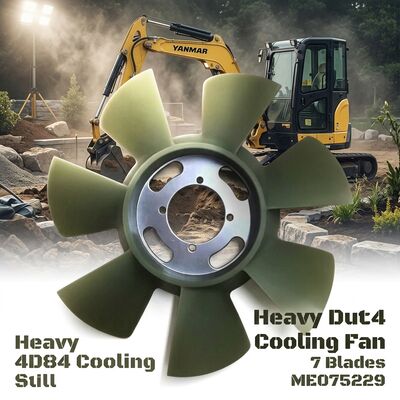 Ventilatore di raffreddamento del motore per miniescavatori pesanti 7 lame 4 buchi ME075229 4D84 Yanmar PC40 PC40-7 Parti di paesaggio edilizio