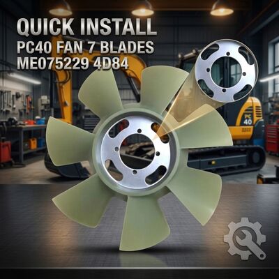 Ventola di raffreddamento motore a innesto diretto 7 pale ME075229 4D84 Yanmar PC40 PC40-7 Mini Escavatore Sostituzione a installazione rapida