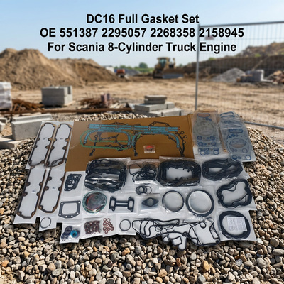 Motore diesel DC16 a 8 cilindri Kit di guarnizione completa OE 551387 2295057 2268358 2158945 Set di guarnizione di ricambio per riparazione di camion